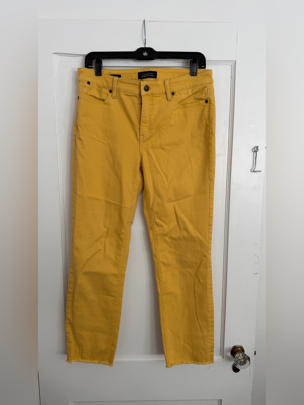 Talbots Slim Ankle Jeans in Mustard Yellow